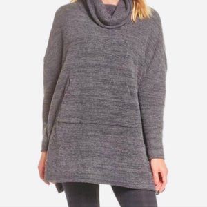 Barefoot Dreams Cozychic Heather Gray Oversized Poncho OS